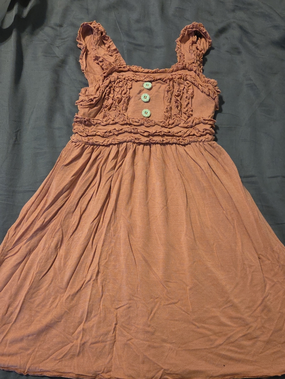 Matilda Jane Dusty Rose Ruffle Button Sundress